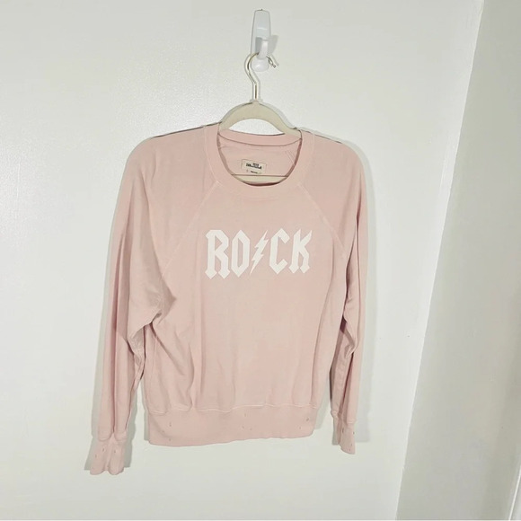 Zadig & Voltaire Rock Upper Print Sweatshirt Pink Distressed Punk Athleisure - Picture 3 of 9